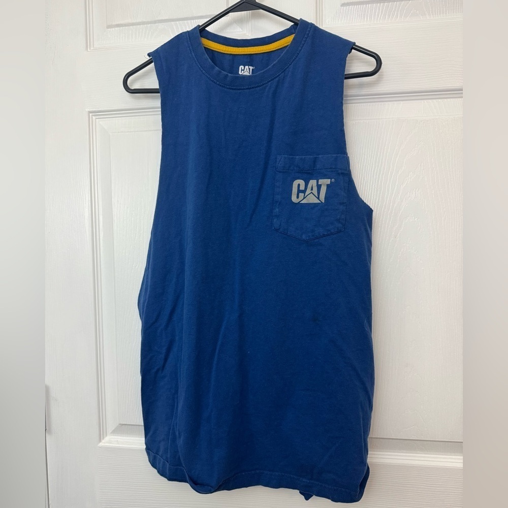 Caterpillar Men's Blue Tank Top Size Large